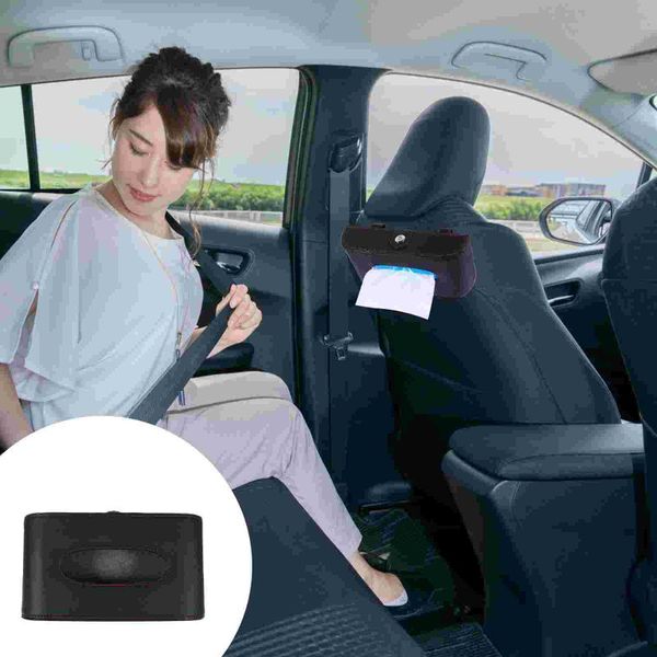 

tissue boxes & napkins car holder visor napkin case pu leather vehicle sun box
