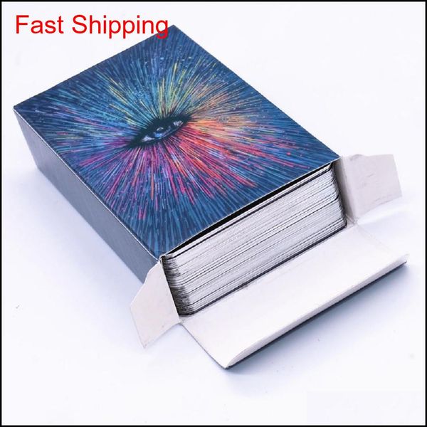 

79pcs deck tarot cards diy silver plating prisma visions tarot cards divination fate deck board game cards for family party 0t1uq jfxyc