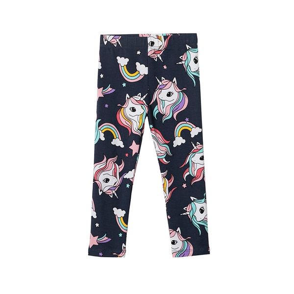

wholesale kids unicorn leggings for girls spring summer trousers for children flower skinny pencil pants fashion girls soft leggings 2-7t, Blue