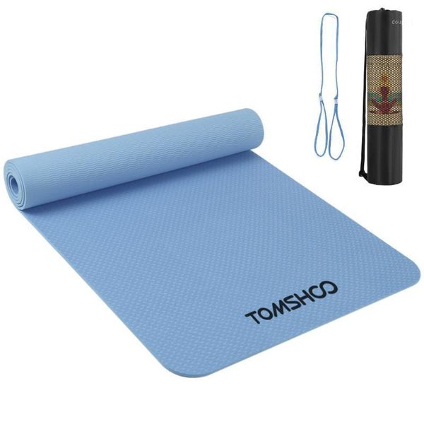 

yoga mats tomshoo mat gymnastics non slip fitness train with carrying strap bag workout for pilates and floor exercises1