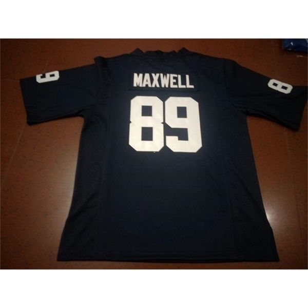 

668 penn state nittany lionss colton maxwell #89 real full embroidery college jersey size s-4xl or custom any name or number jersey, Black
