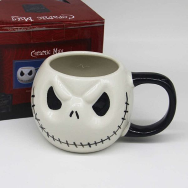 

500ml skull drinkware jack skellington coffee mugs "the nightmare before christmas" cartoon coffee mug tea cup gift for friends