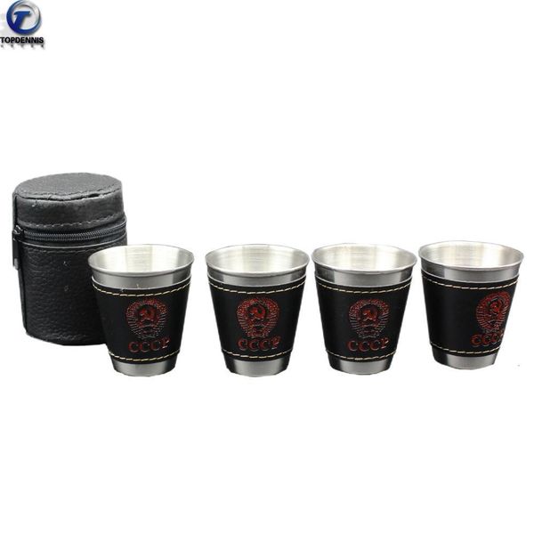 

flask flagon foreskin leather 70ml wine cup stainless steel small 4 s with cover