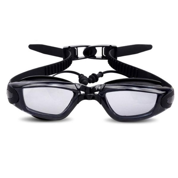 

goggles professional waterproof swimming men women electroplate anti-fog uv lens swim glasses with ear clips zwembril.a35