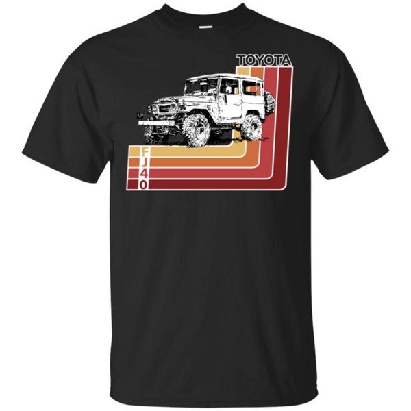 

men's t-shirts toyo landcruiser fj40 car retro lines graphic t shirt vintage 2021 hip hop brand clothing short sleeve button up shirts, White;black