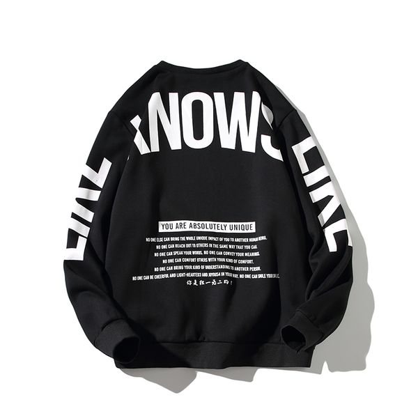 

new sweatshirt casual printed round neck loose sweatshirt men black beige red iron gray wy108