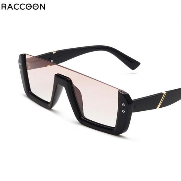 

sunglasses half frame uv400 c women men oversize retro oculos brand designer flat rectangle eyewear square shades luxury, White;black