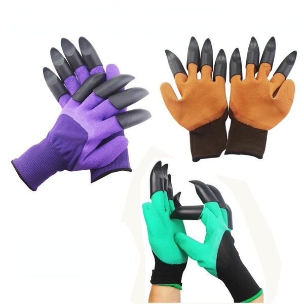 

disposable gloves garden digging latex gardening claw grasping soil mixing planting