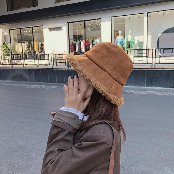 

fashion thick wool winter bucket hat panama women panama for women fisherman hat outdoor sports hip hop cap hats warm cap gift, Blue;gray