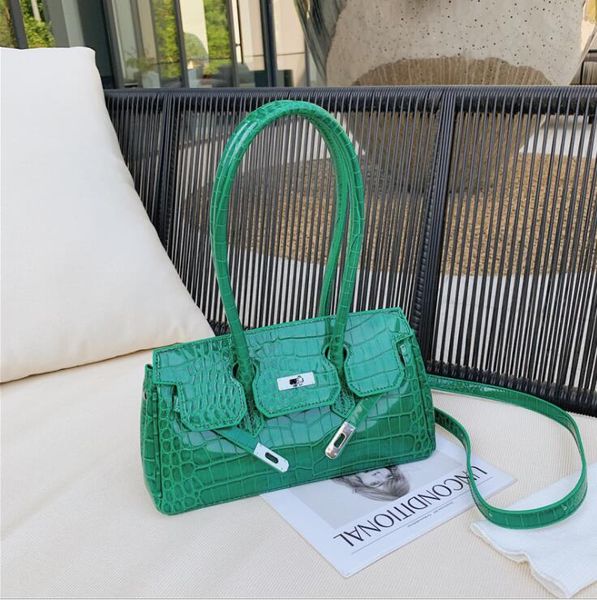 

Factory wholesale women leathers shoulder bag summer candy-colored handbag street trend Alligator messenger bags elegant embossed leather handbags