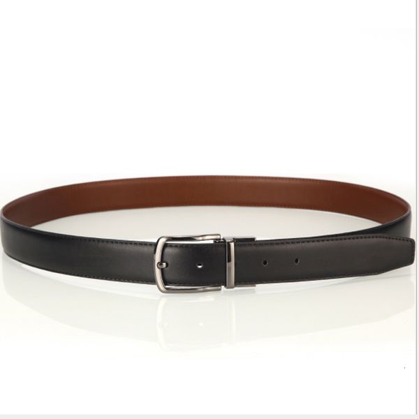 

2021 new classical designer for men famous luxury male waist strap leather pin buckle business belt 105-125cm w190, Black;brown