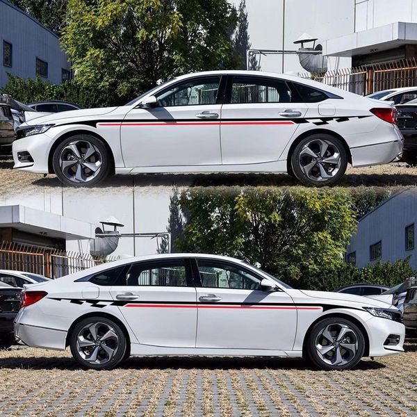 

2pcs/set fashion line racing sticker arc grid cover body decals