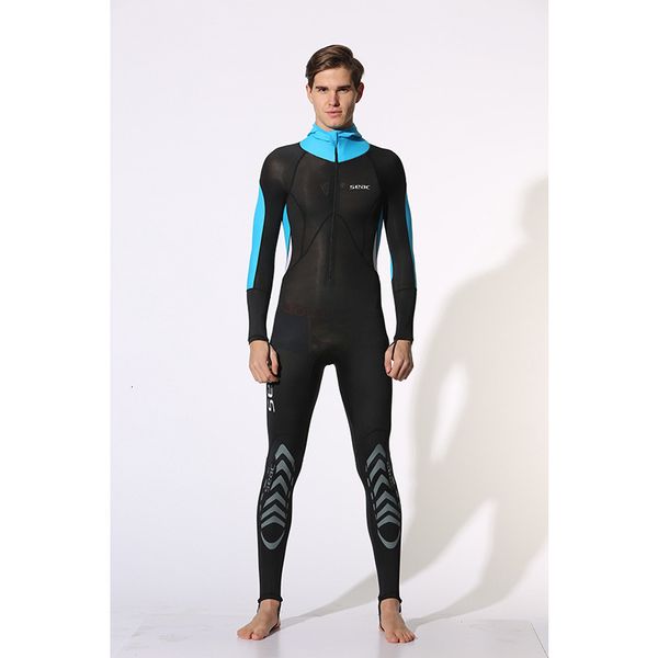 

men's drying one-piece 0.5mm outdoor quick long sleeve sunscreen floating surfsuit diving suit swimsuit, White;black