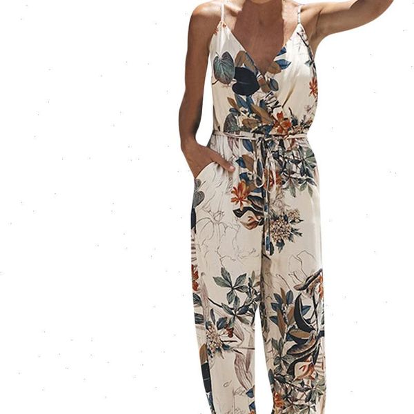 

2021 summer jumpsuits for women elegantes casual sleeveless v neck strap lace up jumpsuit de fiesta mujer rompers plus size, Black;white