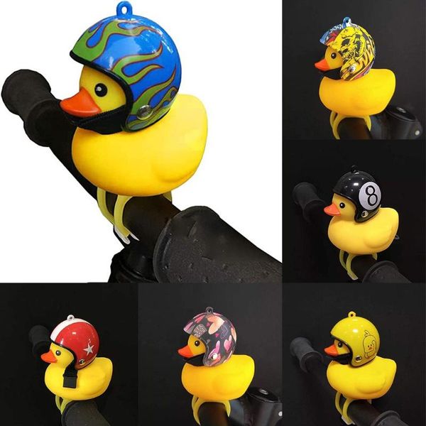 

bike lights bicycle horn cute little yellow duck night warning light children's rubber toy mountain scooter decoration #w5