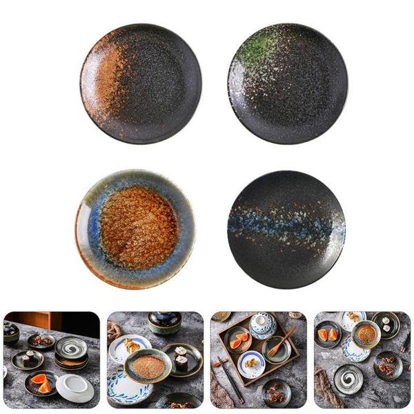 

dishes & plates 4 pcs beautiful sauce vinegar dipping smooth fruit