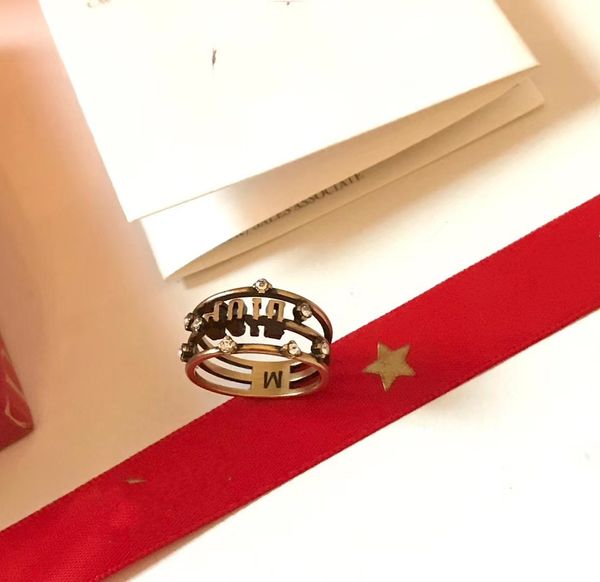 

2020 selling new letter rings fashion simple couple designers ring women jewelry women rings fashionable hollow ring, Silver