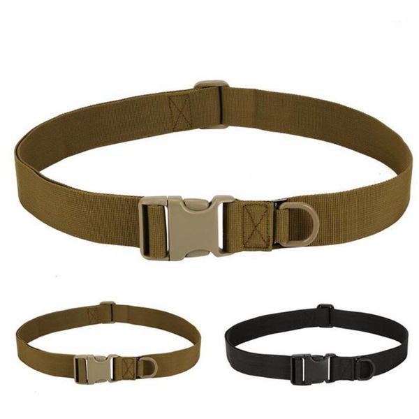

waist support tactical belt outdoor equipment wear bag riding inside simple nylon deputy fastening tape sport1, Black;gray