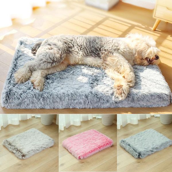 

cat beds & furniture dog fluffy pet bed plush and mat removable cover mattress upholstery small large sleeping cama perro