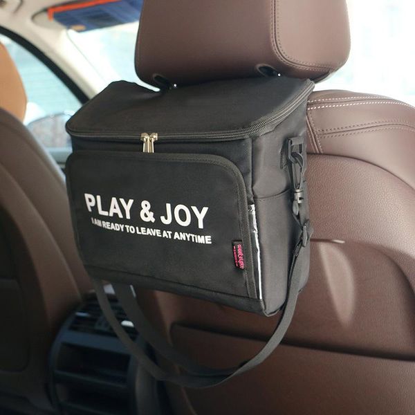 

car organizer insulation bag oxford cloth ice outdoor picnic shoulder auto chair back pocket storage box