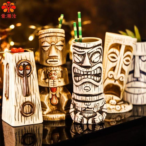 

cups & saucers aixiangru creative ceramic tea cup, tiki bar zombie water cup