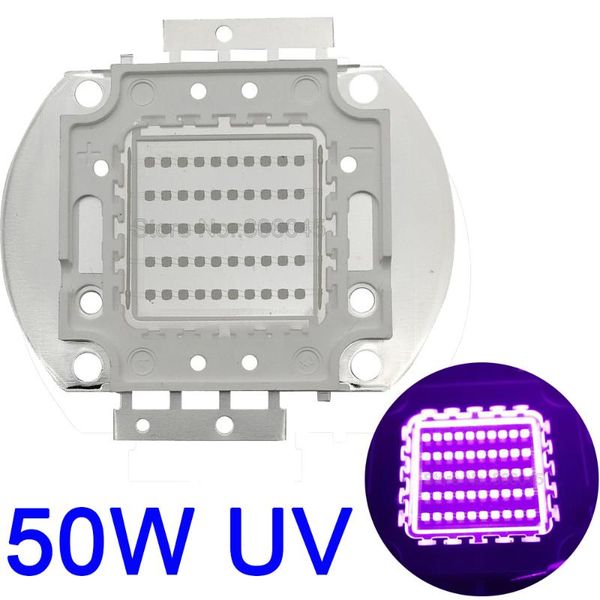 

light beads 50w uv purple led ultraviolet bulbs lamp chips 365nm 380nm 395nm 420nm high power dc30-36v 1.5a multichip