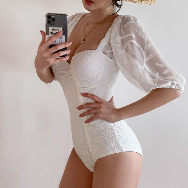 

push up one piece swimsuit swim wear beach women bathroom outlet for korea new red cover girl solid cotton sierra surfer bathing