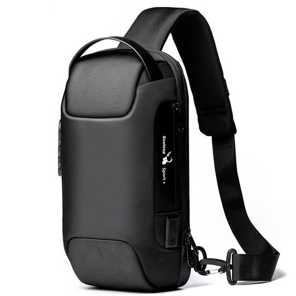 

waist bags men's waterproof usb oxford crossbody bag anti-theft shoulder sling multifunction short travel messenger chest pack for male