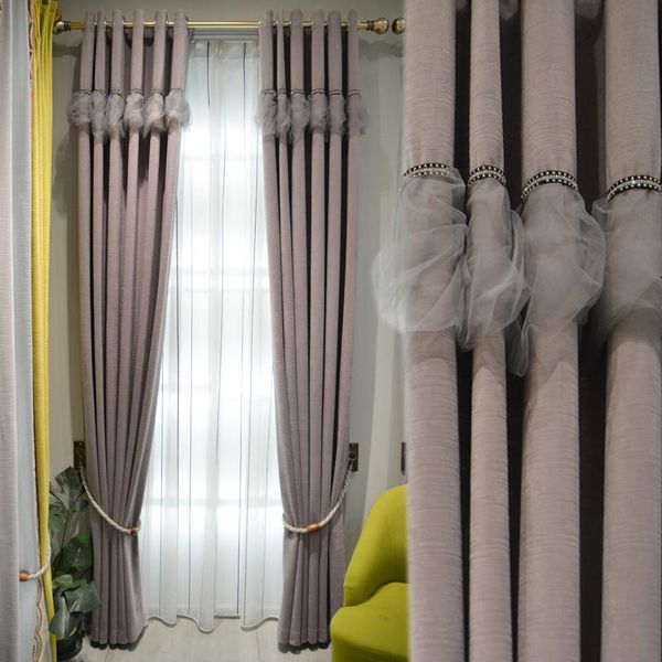

curtain & drapes light luxury products atmosphere simple solid shade finished living room bedroom custom size blackout