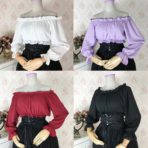 

women's blouses & shirts high-quality japanese soft girl lolita dress single-collar bottoming shirt chiffon inner long sleeve tube blou, White