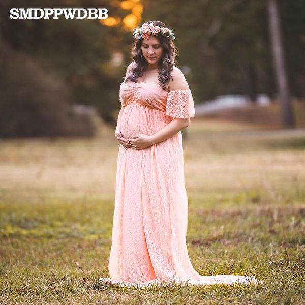 

maternity dresses maxi gown fitted slim fit shoot dress baby shower po, White