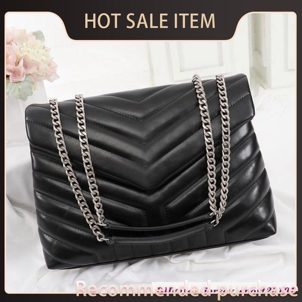 

designer handbags real bag fat chain bag square women's bags large-capacity shoulder leather messenger quality quilted high lou nsqwi