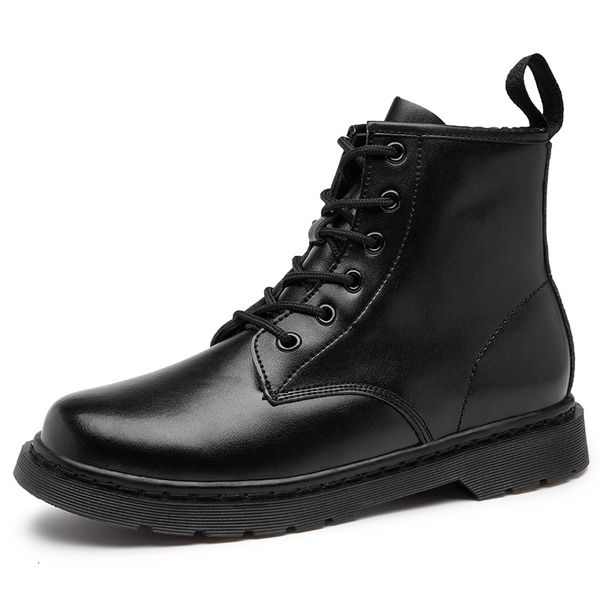 

boots casual men's boots of leather and shoes, rubber, riding, , otem, Black