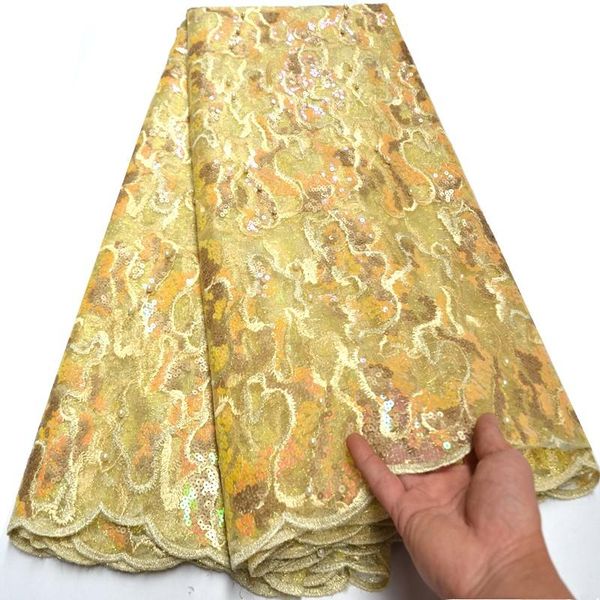 

ribbon folasade sequins lace fabric 2021 gold nigerian laces french tulle for women dress, Pink;blue