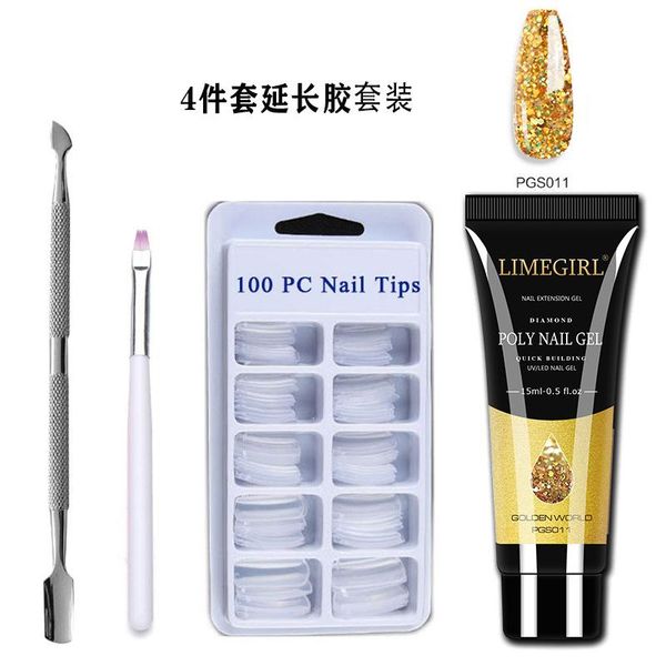 

nail art kits 2021 beauty crystal extended glue set tip brush tool