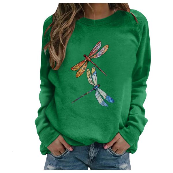 

2021 women's print long-sleeved sweatshirt casual blouse pullover daily wearing durable enough daily comfortable#35, Black