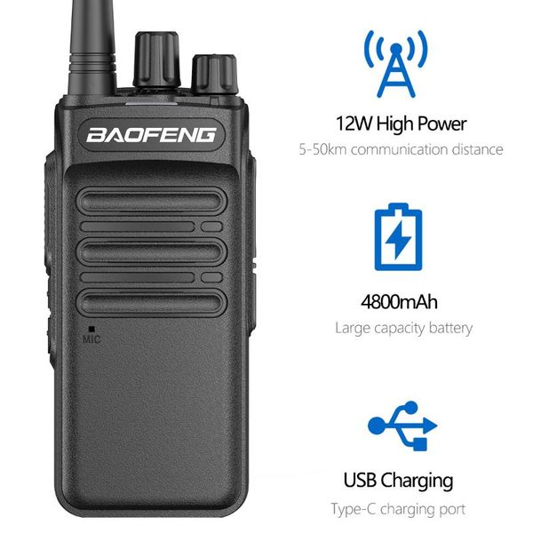 

walkie talkie baofeng bf-1909 12w powerful uhf 400-470mhz longÂ distance handheld portable two way radio huntingÂ hamÂ radio 50km l