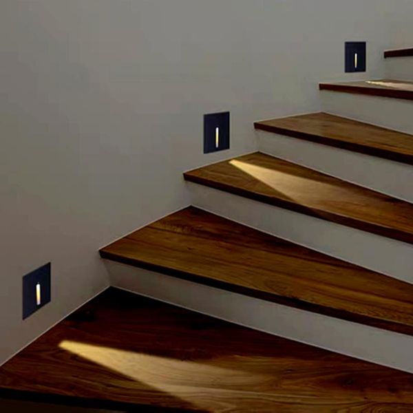 

wall lamps 3w light led stair recessed step lamp ladder corridor stairway footlight night lighting ac85-265v