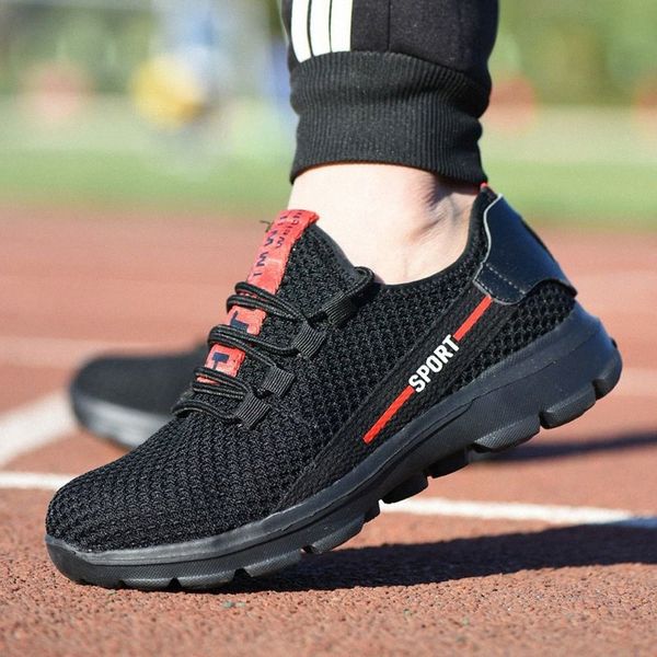 

new design mens big size steel toe cap working safety shoes summer construction worker shoe security boots zapatos de seguridad w2kb#, Black