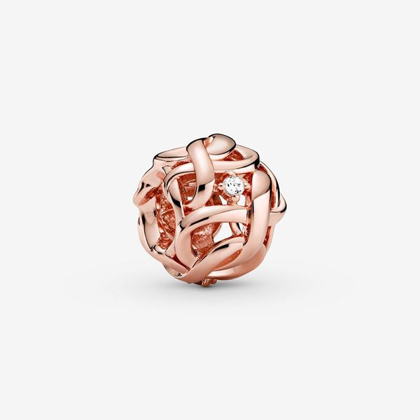 

fashion 925 sterling silver beads openwork woven infiniteness charms fit original pandora bracelets women diy jewelry, Black