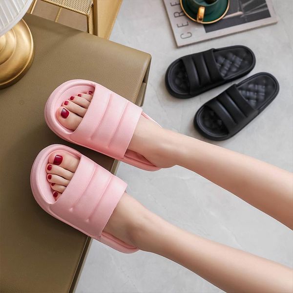 

slippers teenage flip flops for girls non leather casual sandals women summer 2021 luxury shoes heel home tennis, Black