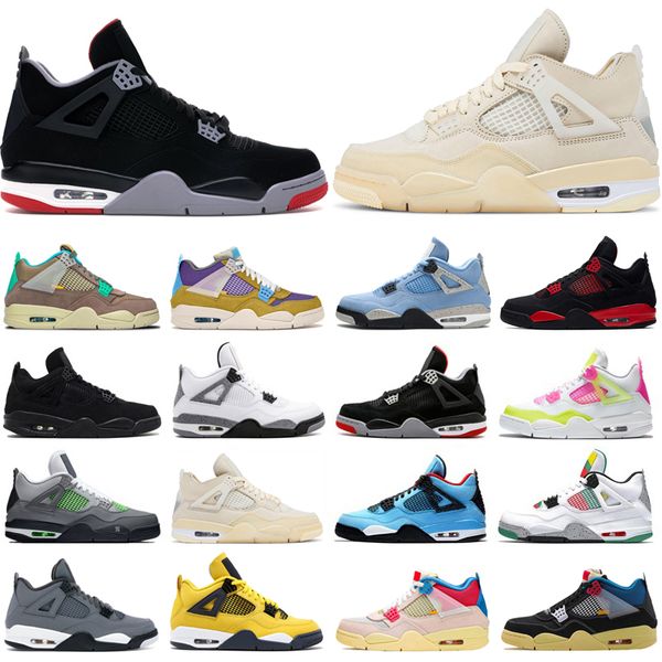 

2021 4 basketball shoes jumpman 4s red thunder university blue taupe haze white cement sail black cat mens trainers sport sneakers