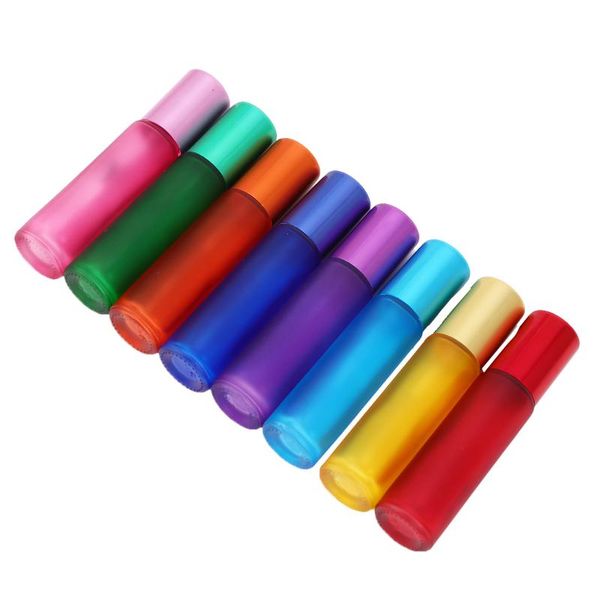 

storage bottles & jars 8pcs empty roll-on bottle glass steel beads cosmetic subpacking small for daily use (10ml)