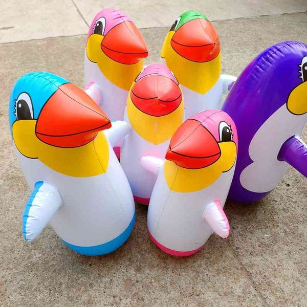 

inflatable tumbler pvc inflatable cartoon penguin toys to push gifts