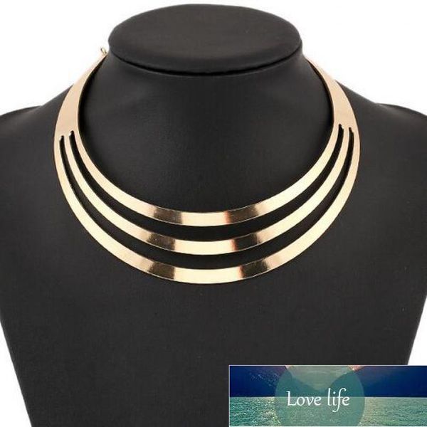 

collier femme maxi necklace collares statement chunky choker statement brand luxury gold jewelry women fashion gift Â factory price expert de, Golden;silver