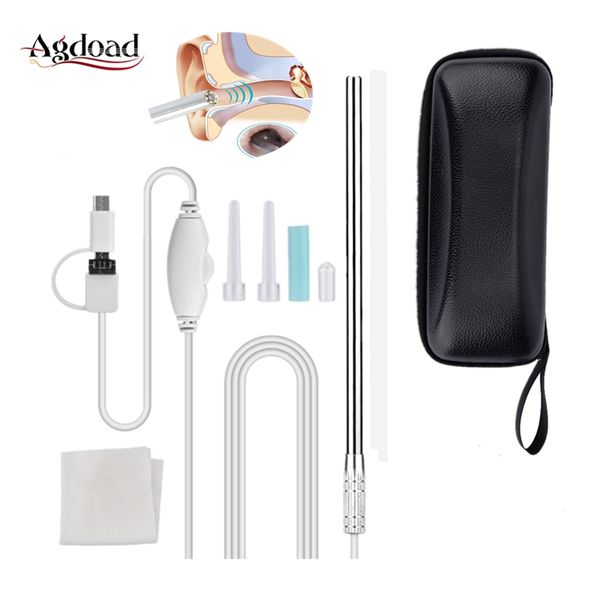 

ear camera otoscope luminous hd visual ear pick wax remover nose oral inspection care ear cleaning support android pc type-c