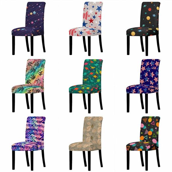 

chair covers spandex print for wedding dining cover room stretch elastic seat slip office