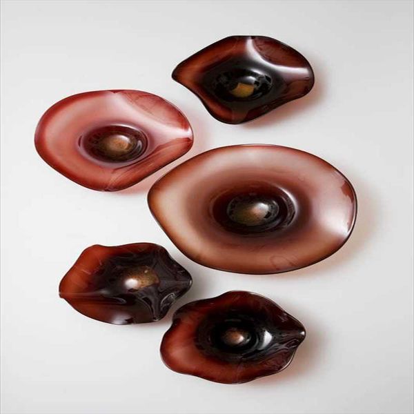 

wall lamp hand blown luxury flower sconce gallery decoration salon art elegant murano glass plates colorful