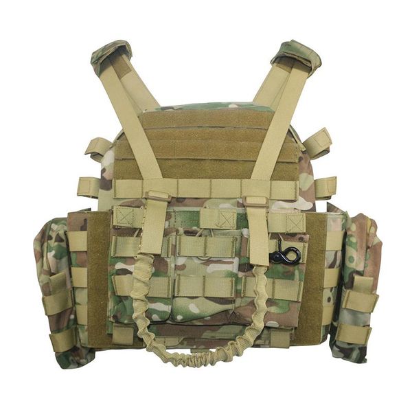 

hunting jackets cordura tactical military molle plate carrier magazine chest rig paintball cs outdoor protective lightweight vest, Camo;black
