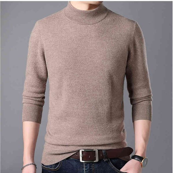 

men's sweaters pulÃ´ver masculino metade de gola alta, roupas para outono e inverno us0o, White;black